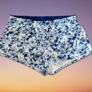 Women's GAP Fit Blue Pattern Running Shorts size XXL